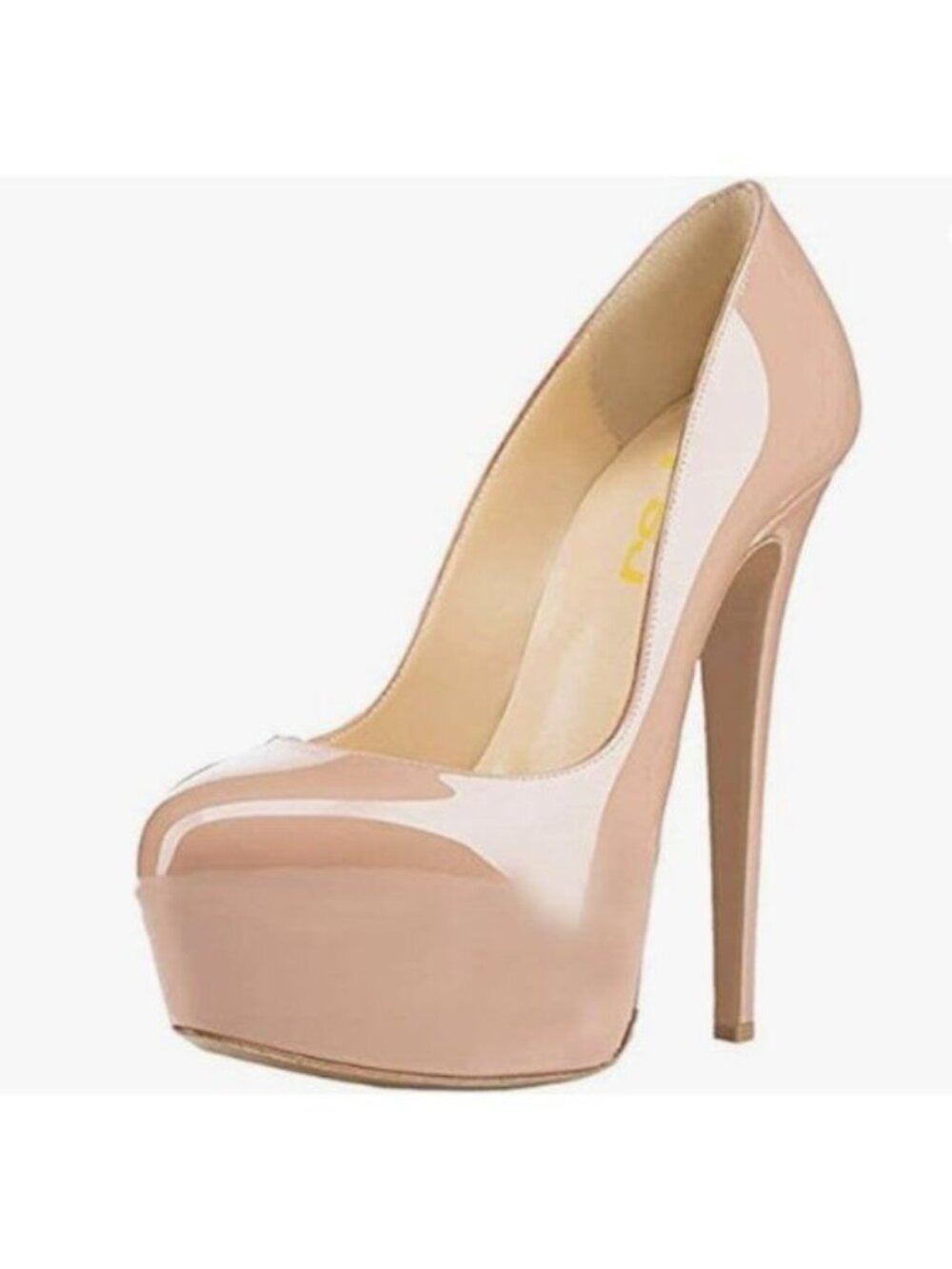 FSJ Women Extreme High Stiletto Heels Platform Pumps Slip On Pointed Toe Pink